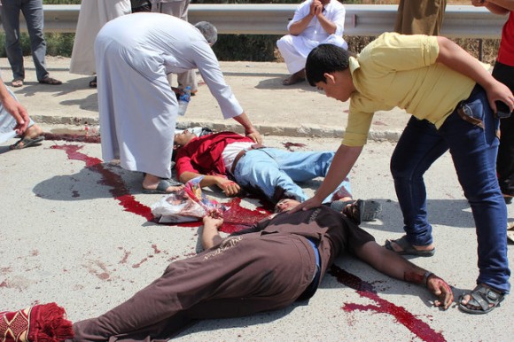Victims of a bombing in Iraq, May 2013. Credit: AP